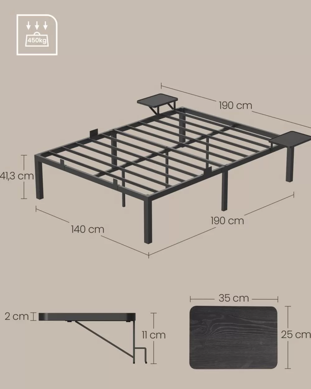 doppelbettgestell_aus_metall_fr__x__cm_matratze_5.webp Cheap SONGMICS Doppelbettgestell aus Metall für 190 x 140 cm Matratze