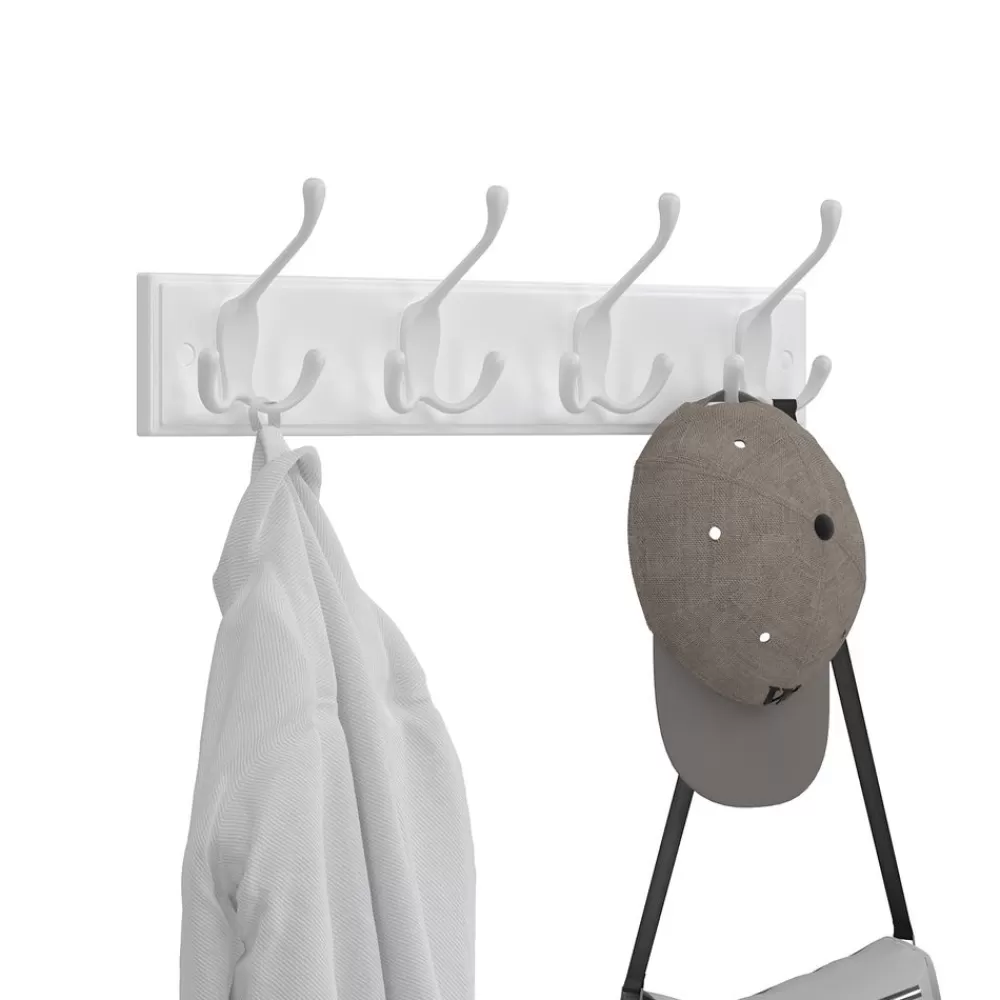 Discount SONGMICS 4 Dreifach-Kleiderhaken Weiβ