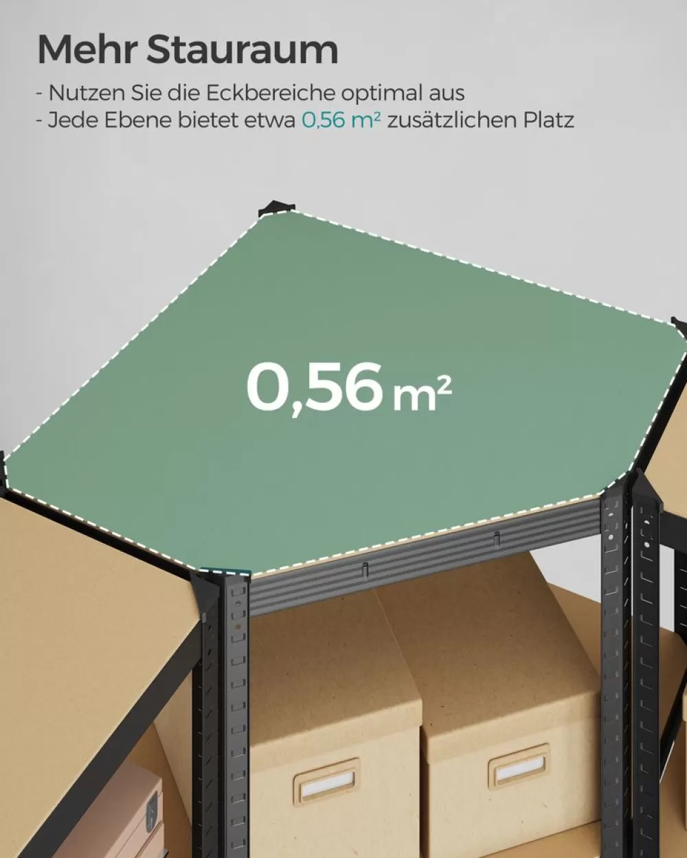 eckregalset__ebenen_aus_metall_silbernnaturbeige_10.webp Outlet SONGMICS Eckregal-Set 4 Ebenen aus Metall silbern-naturbeige