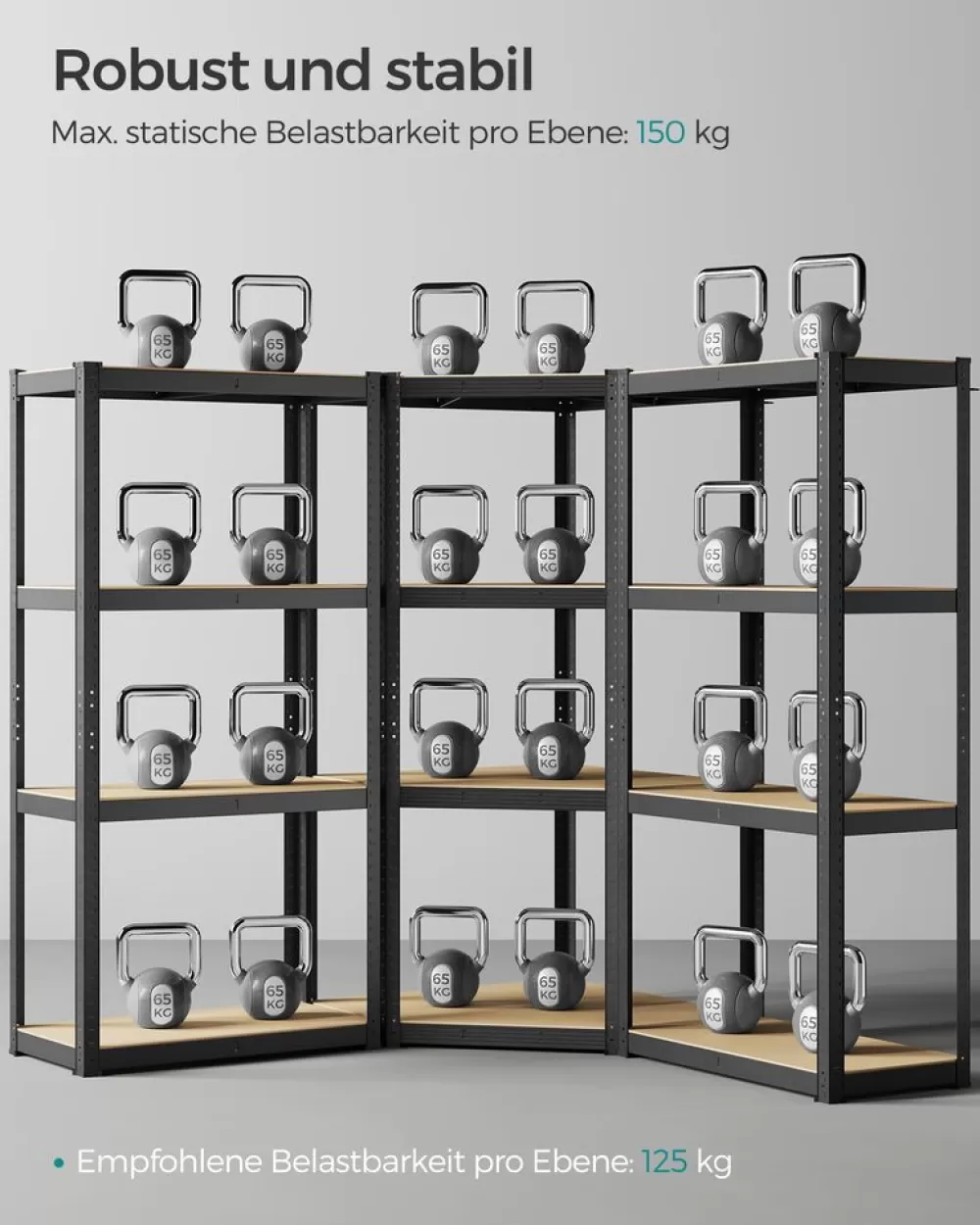 eckregalset__ebenen_aus_metall_silbernnaturbeige_12.webp Outlet SONGMICS Eckregal-Set 4 Ebenen aus Metall silbern-naturbeige