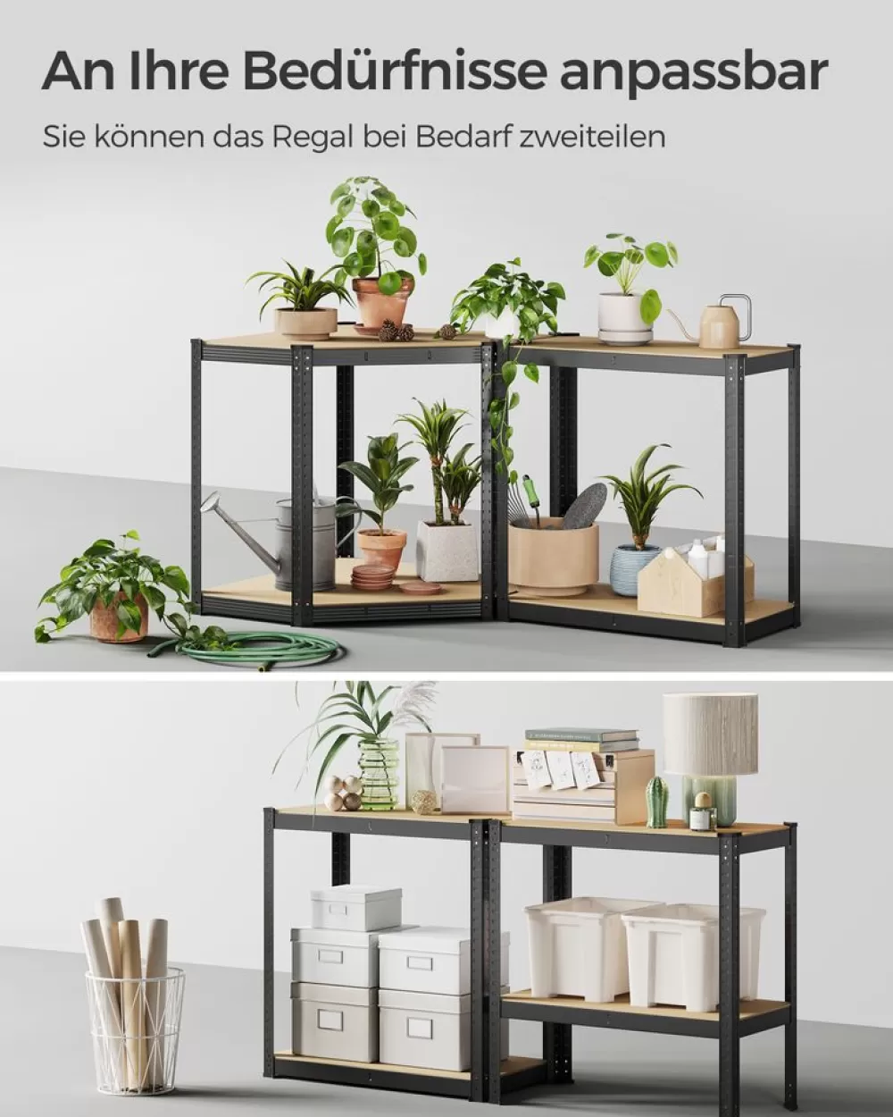 eckregalset__ebenen_aus_metall_silbernnaturbeige_14.webp Outlet SONGMICS Eckregal-Set 4 Ebenen aus Metall silbern-naturbeige