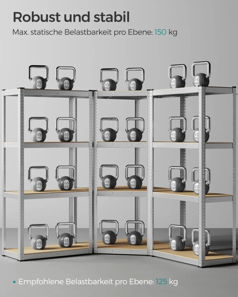 eckregalset__ebenen_aus_metall_silbernnaturbeige_4.webp Outlet SONGMICS Eckregal-Set 4 Ebenen aus Metall silbern-naturbeige