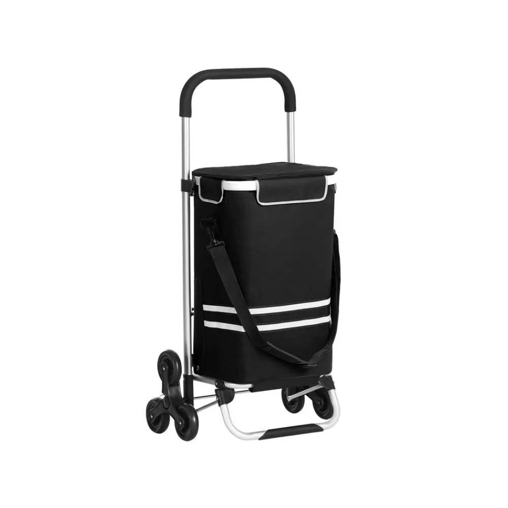 Cheap SONGMICS Einkaufstrolley faltbar vintagebraun-schwarz