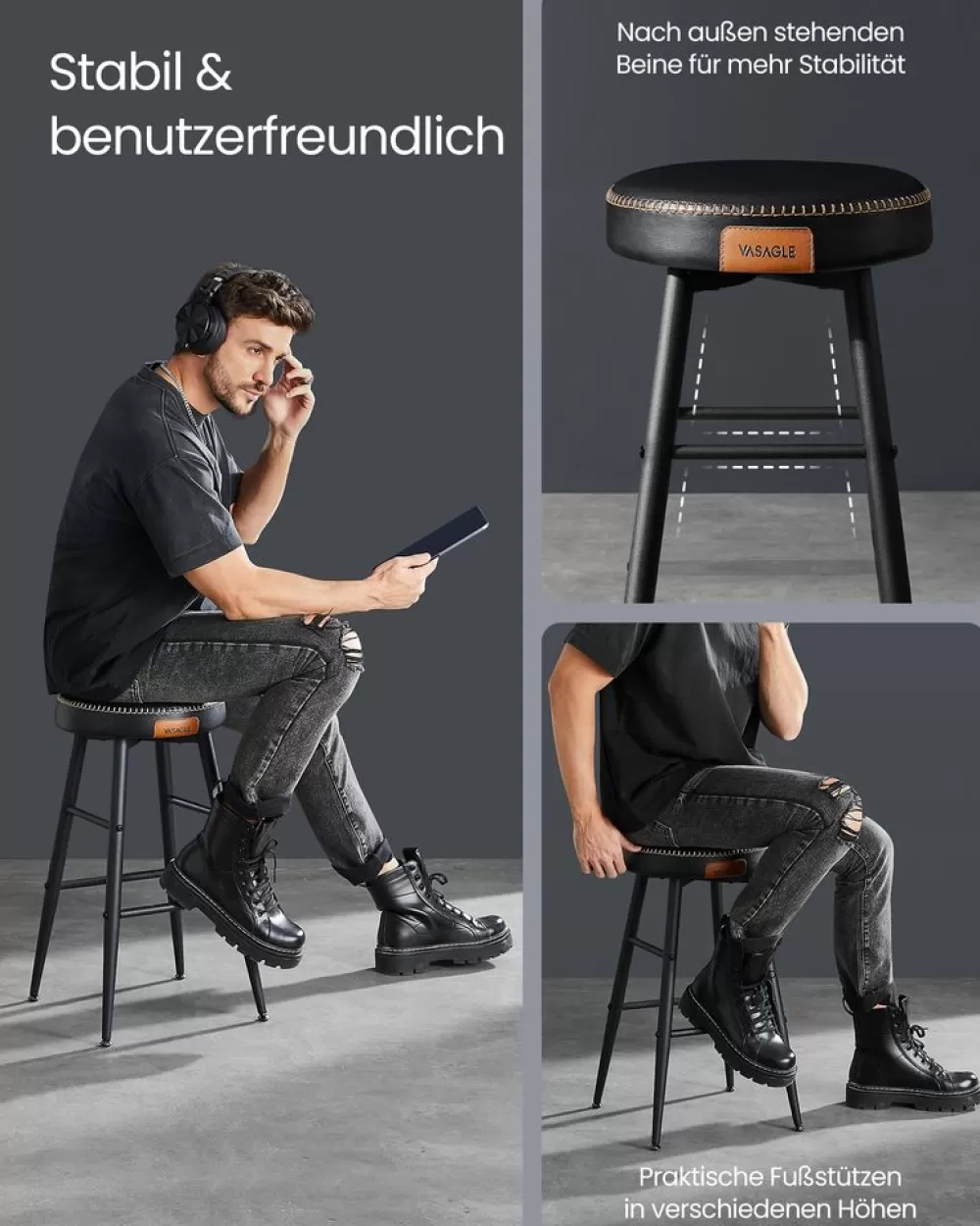 ekho_kollektion__barhocker_18.webp Hot SONGMICS EKHO Kollektion - Barhocker