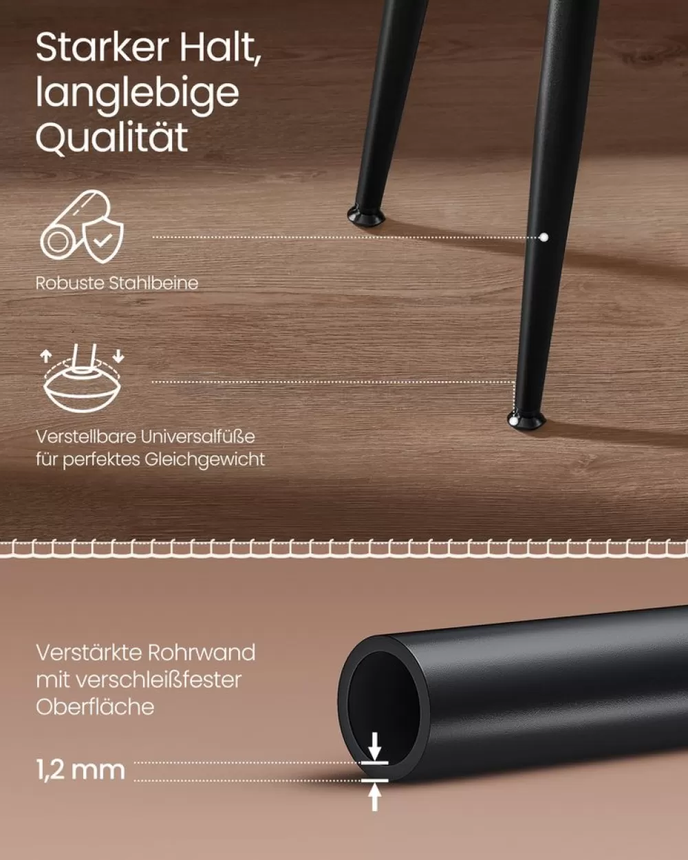 ekho_kollektion__esszimmersthle_er_set_tintenschwarz_12.webp Online SONGMICS EKHO Kollektion - Esszimmerstühle 2er Set tintenschwarz