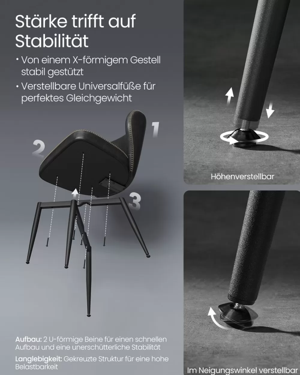 ekho_kollektion__esszimmersthle_er_set_tintenschwarz_7.webp Online SONGMICS EKHO Kollektion - Esszimmerstühle 2er Set tintenschwarz