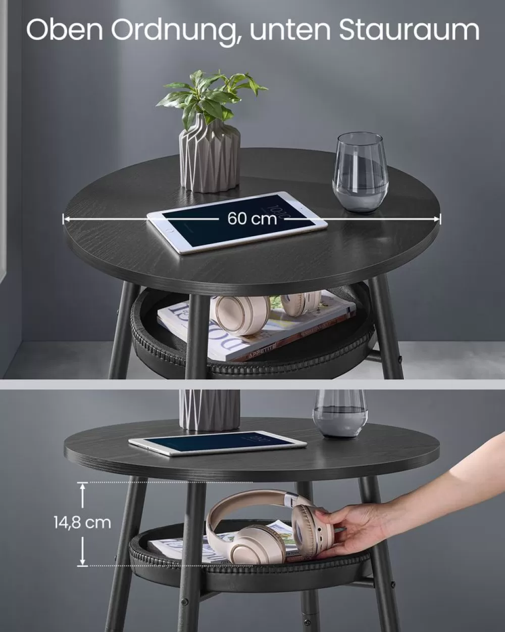 ekho_kollektion_bartisch_mit_stauraum_midcenturymodernstil_2.webp Hot SONGMICS EKHO Kollektion Bartisch mit Stauraum Mid-Century-Modern-Stil