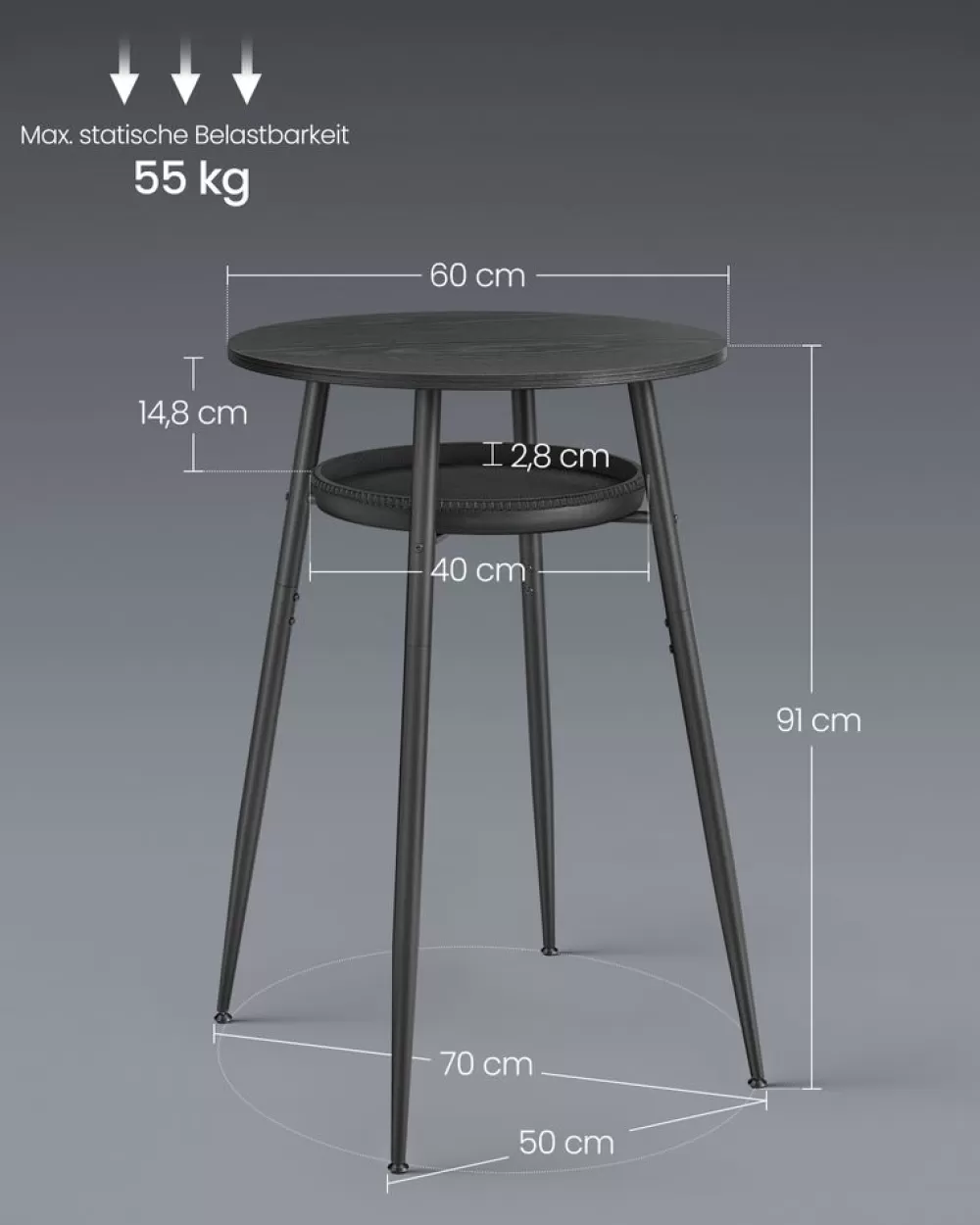 ekho_kollektion_bartisch_mit_stauraum_midcenturymodernstil_4.webp Hot SONGMICS EKHO Kollektion Bartisch mit Stauraum Mid-Century-Modern-Stil