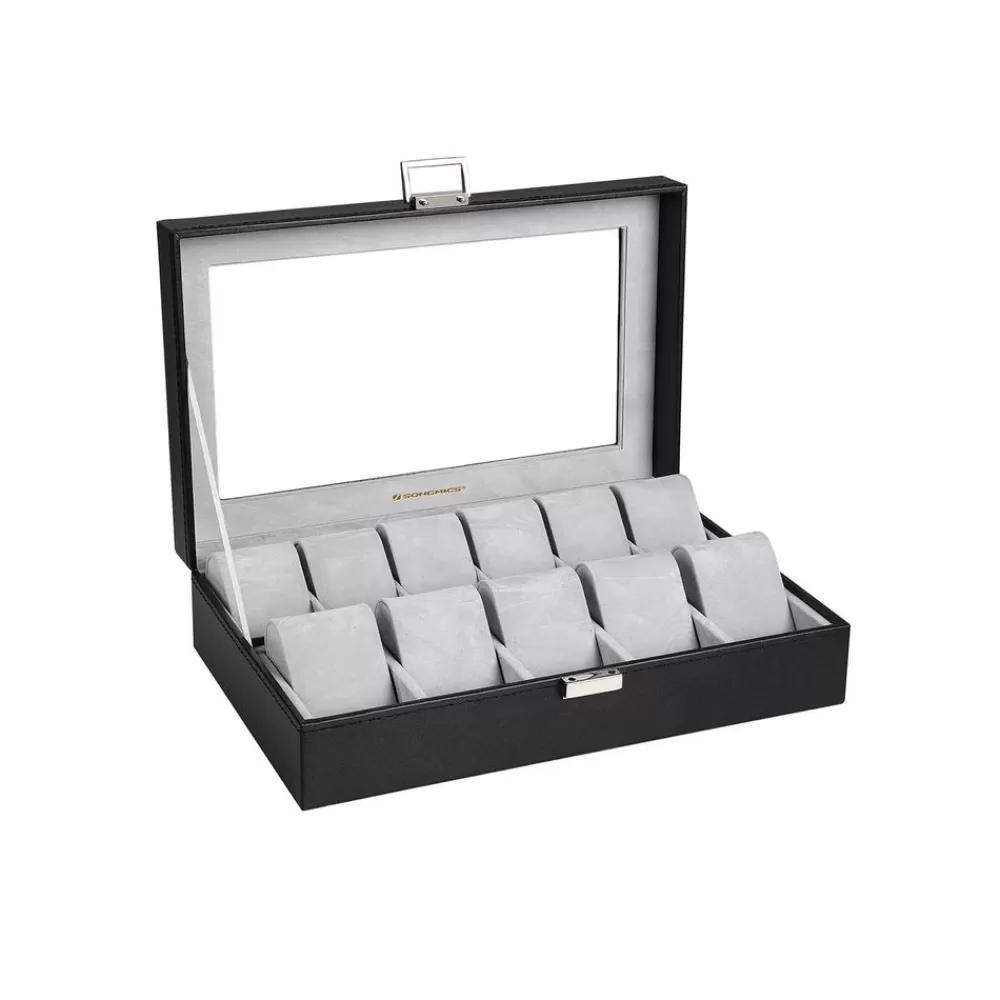 Online SONGMICS Elegante Uhrenbox für 11 Uhren Schwarz