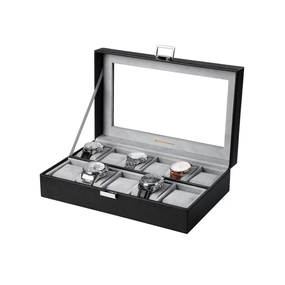 Online SONGMICS Elegante Uhrenbox für 11 Uhren Schwarz
