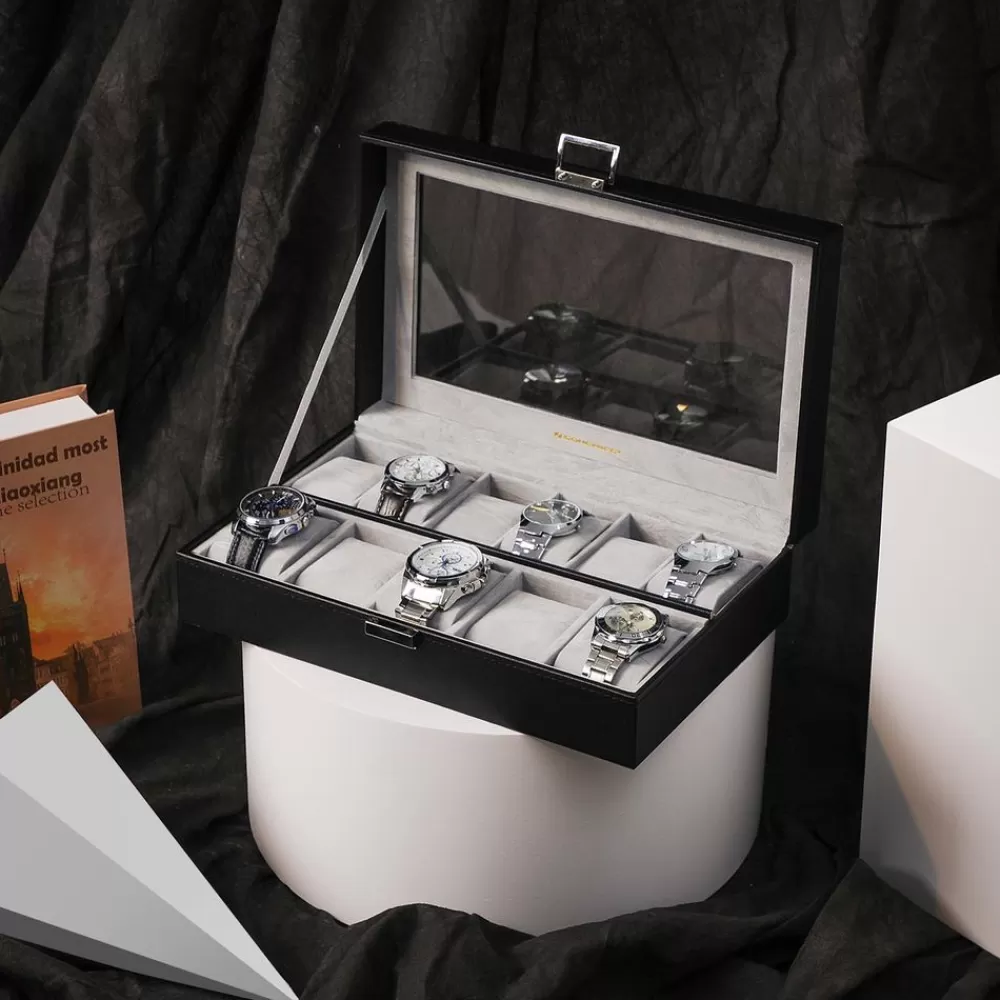 elegante_uhrenbox_fr__uhren_3.webp Online SONGMICS Elegante Uhrenbox für 11 Uhren Schwarz