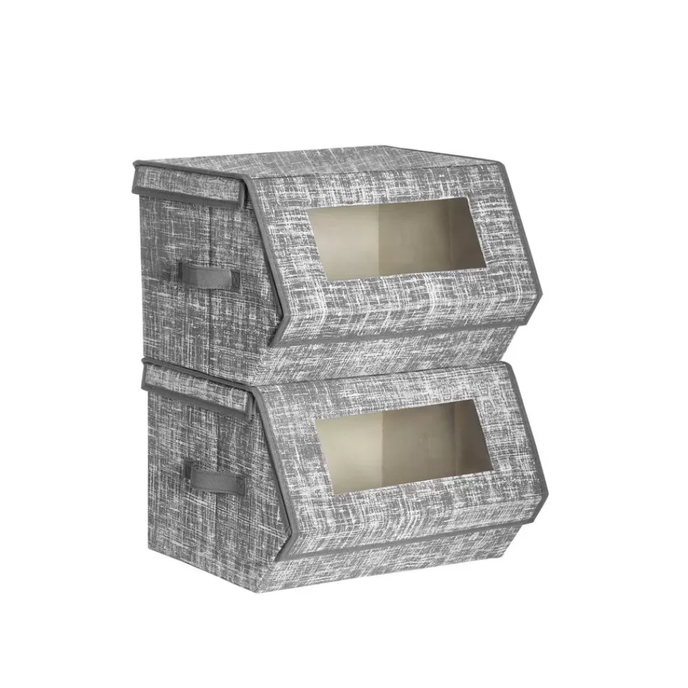 Sale SONGMICS 2er Set Aufbewahrungsboxen aus Stoff