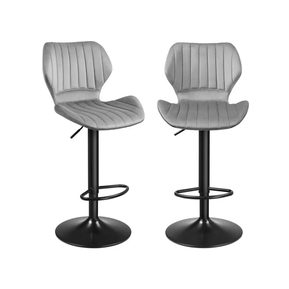 Best Sale SONGMICS 2er Set Barstühle hellgrau