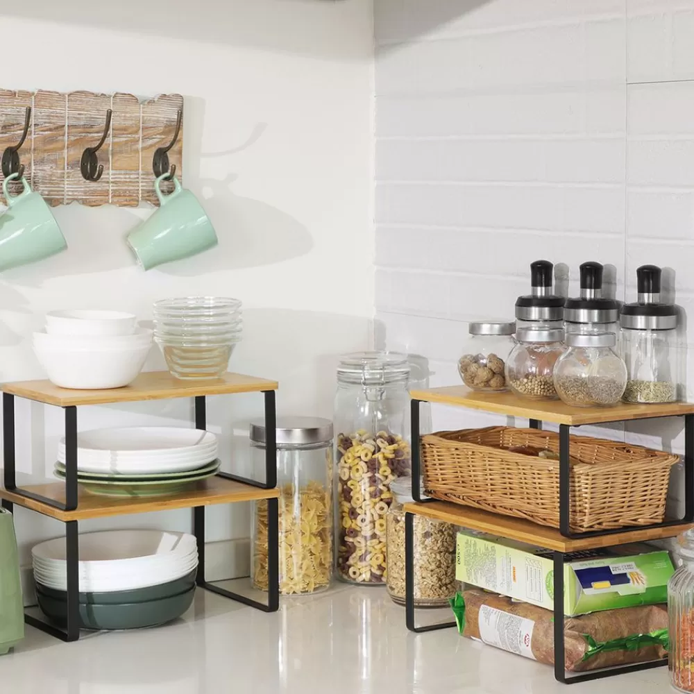 Shop SONGMICS 4er Set Küchen-Organizer stapelbar