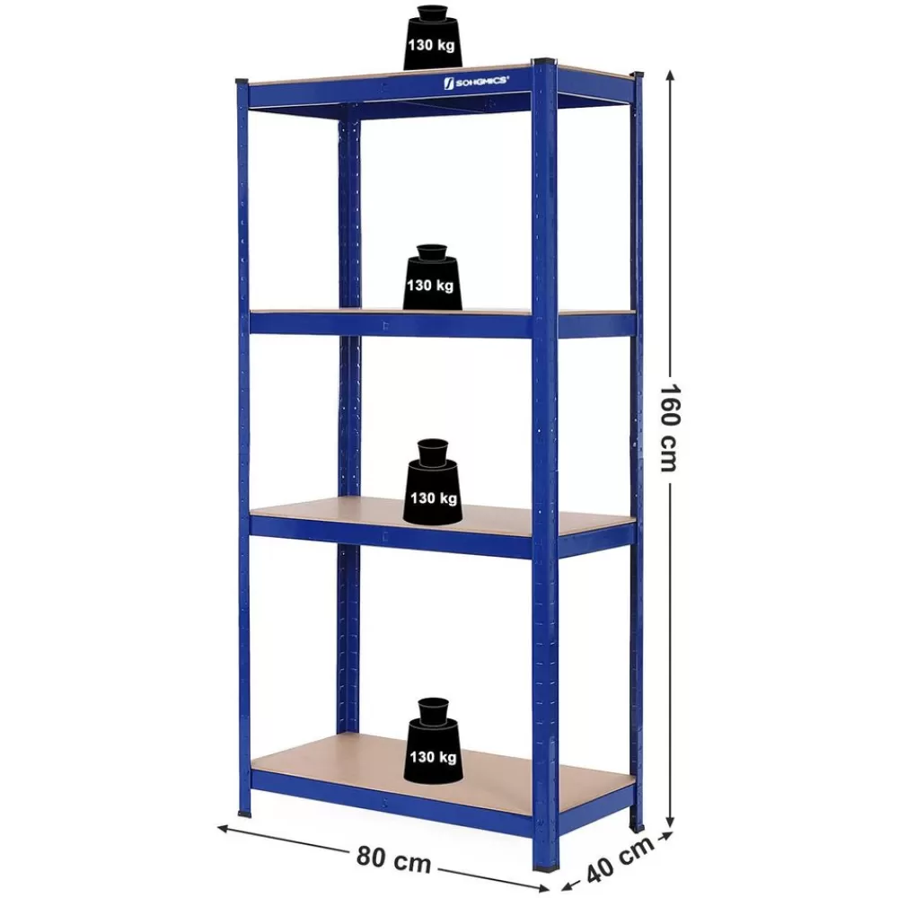 er_set_kellerregal__cm_hoch_2.webp Store SONGMICS 2er Set Kellerregal 160 cm hoch Blau
