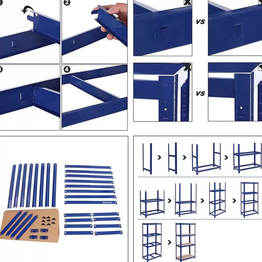 er_set_kellerregal__cm_hoch_6.webp Store SONGMICS 2er Set Kellerregal 160 cm hoch Blau