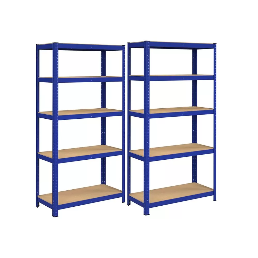 Best Sale SONGMICS 2er Set Lagerregal 180 cm hoch blau