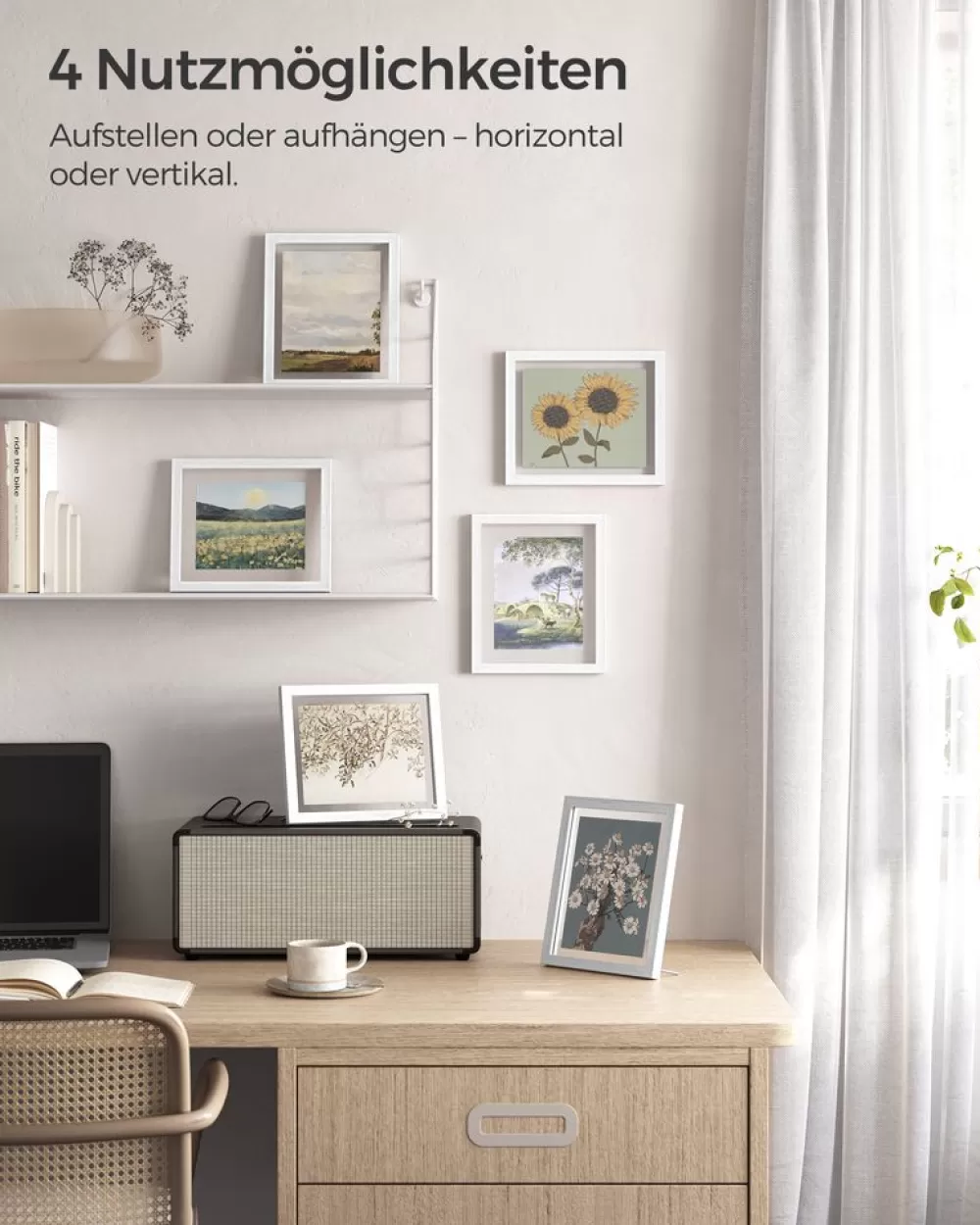 Cheap SONGMICS 12er Set schwebende Bilderrahmen Weiß