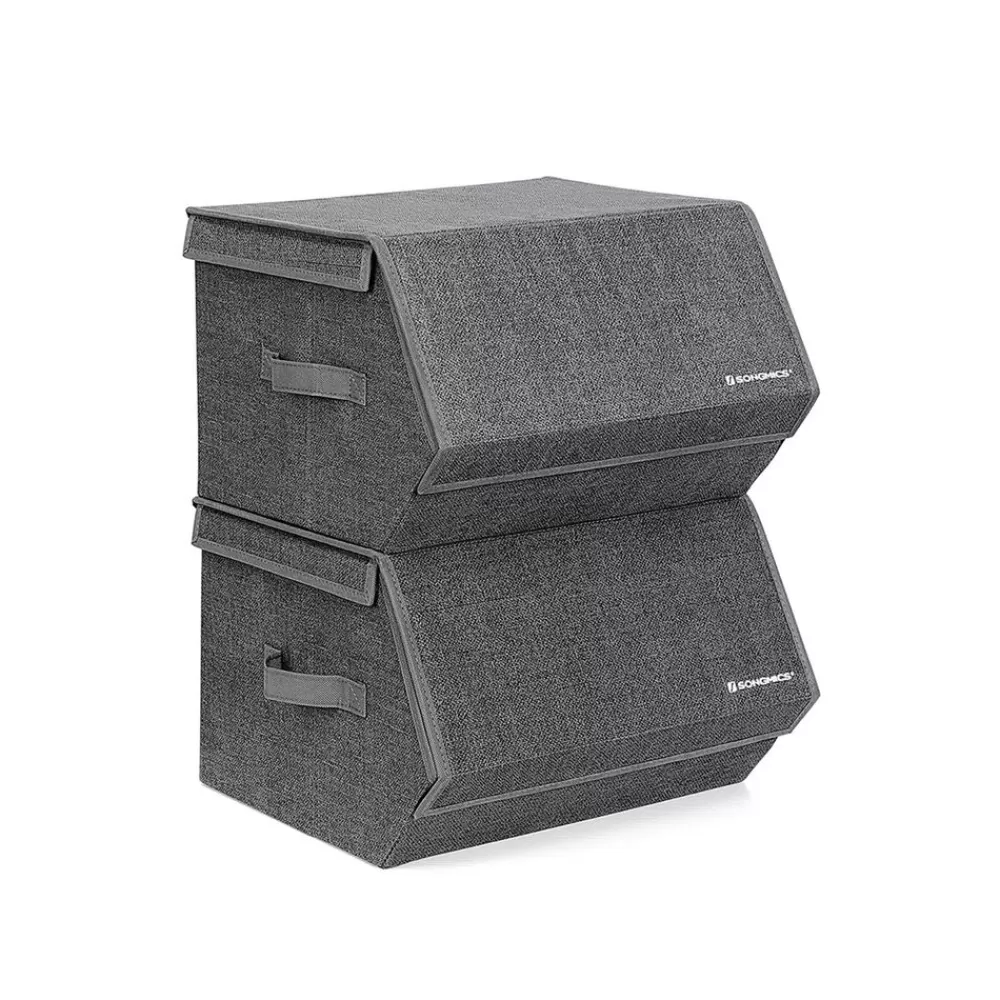 Outlet SONGMICS 2er Set Stoffboxen mit Deckel