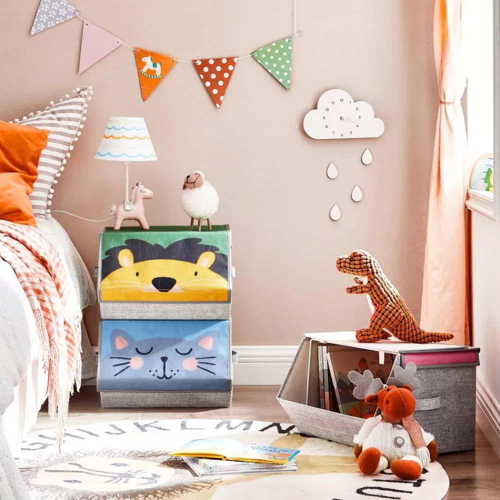 Cheap SONGMICS 3er Set Stoffboxen mit Deckel für Kinder Bunt