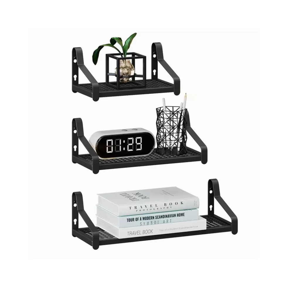 Sale SONGMICS 3er Set Wandregale aus Metall