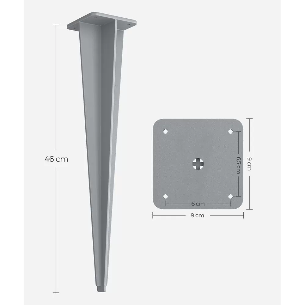 erdanker_fr_standpfosten_von_seitenmarkisen_3.webp Clearance SONGMICS Erdanker für Standpfosten von Seitenmarkisen Grau