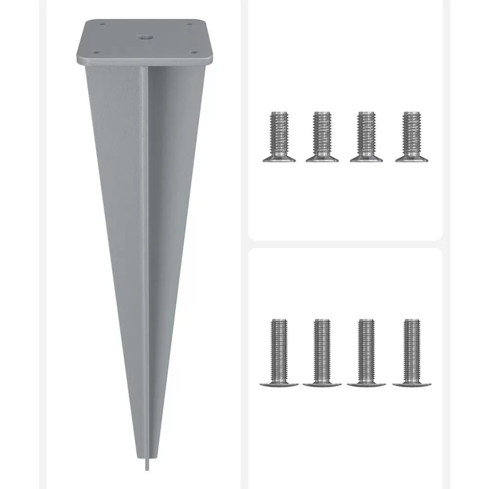 erdanker_fr_standpfosten_von_seitenmarkisen_5.webp Clearance SONGMICS Erdanker für Standpfosten von Seitenmarkisen Grau