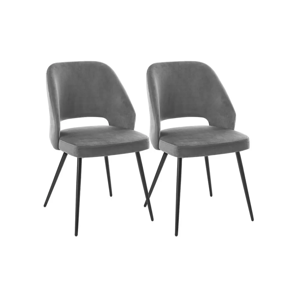 Store SONGMICS Esszimmerstühle 2er Set grau