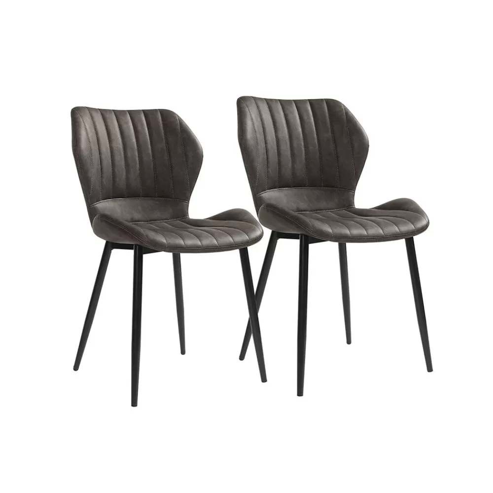 Cheap SONGMICS Esszimmerstühle 2er Set Grau