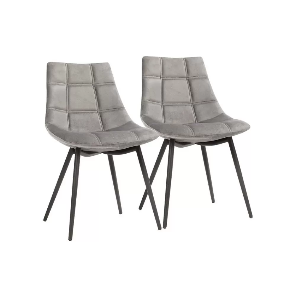 Shop SONGMICS Esszimmerstühle 2er Set grau
