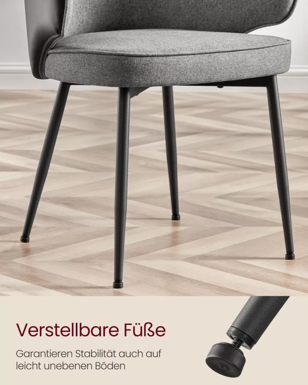 esszimmersthle_er_set_mit_armlehnen_modern_7.webp Clearance SONGMICS Esszimmerstühle 2er Set mit Armlehnen modern Dunkelgrau