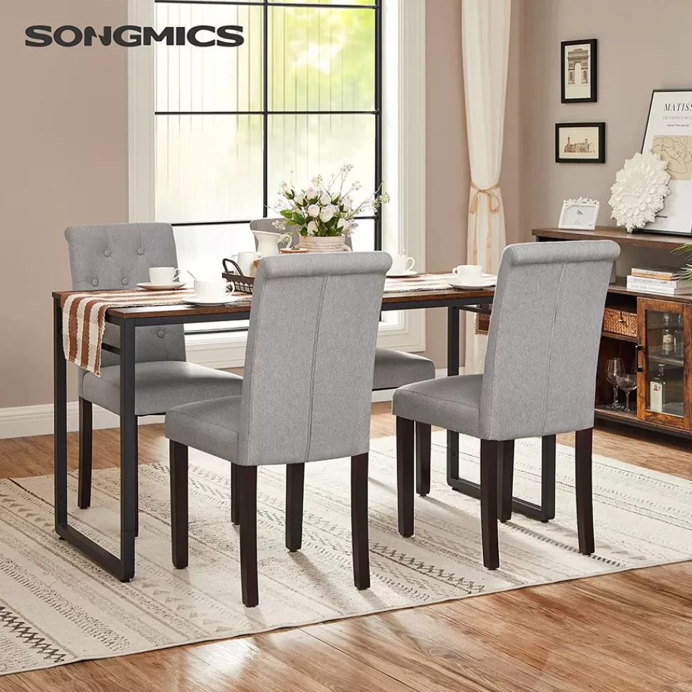 Clearance SONGMICS Esszimmerstühle gepolstert 2er Set