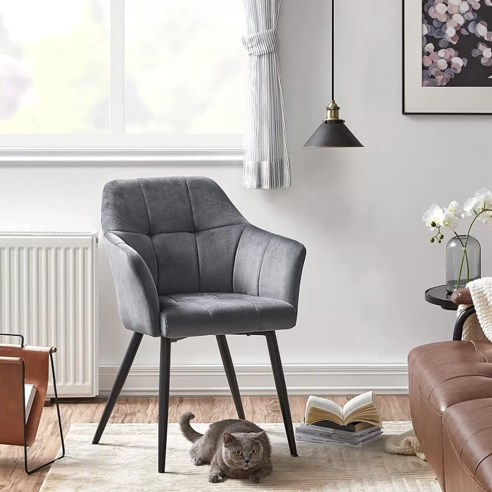esszimmerstuhl_mit_bezug_aus_samt_grau_12.webp New SONGMICS Esszimmerstuhl mit Bezug aus Samt Grau