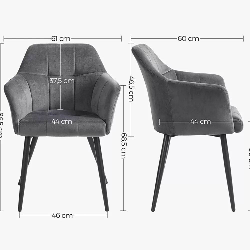 esszimmerstuhl_mit_bezug_aus_samt_grau_14.webp New SONGMICS Esszimmerstuhl mit Bezug aus Samt Grau