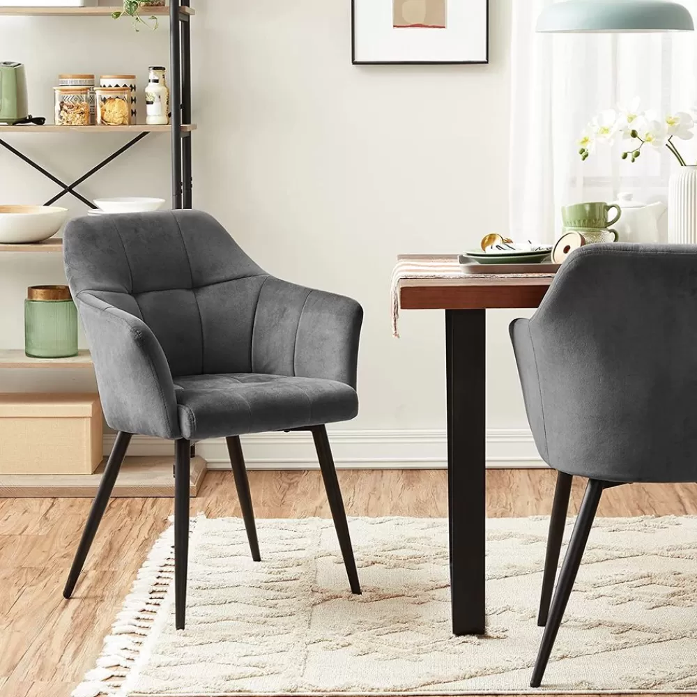 esszimmerstuhl_mit_bezug_aus_samt_grau_3.webp New SONGMICS Esszimmerstuhl mit Bezug aus Samt Grau