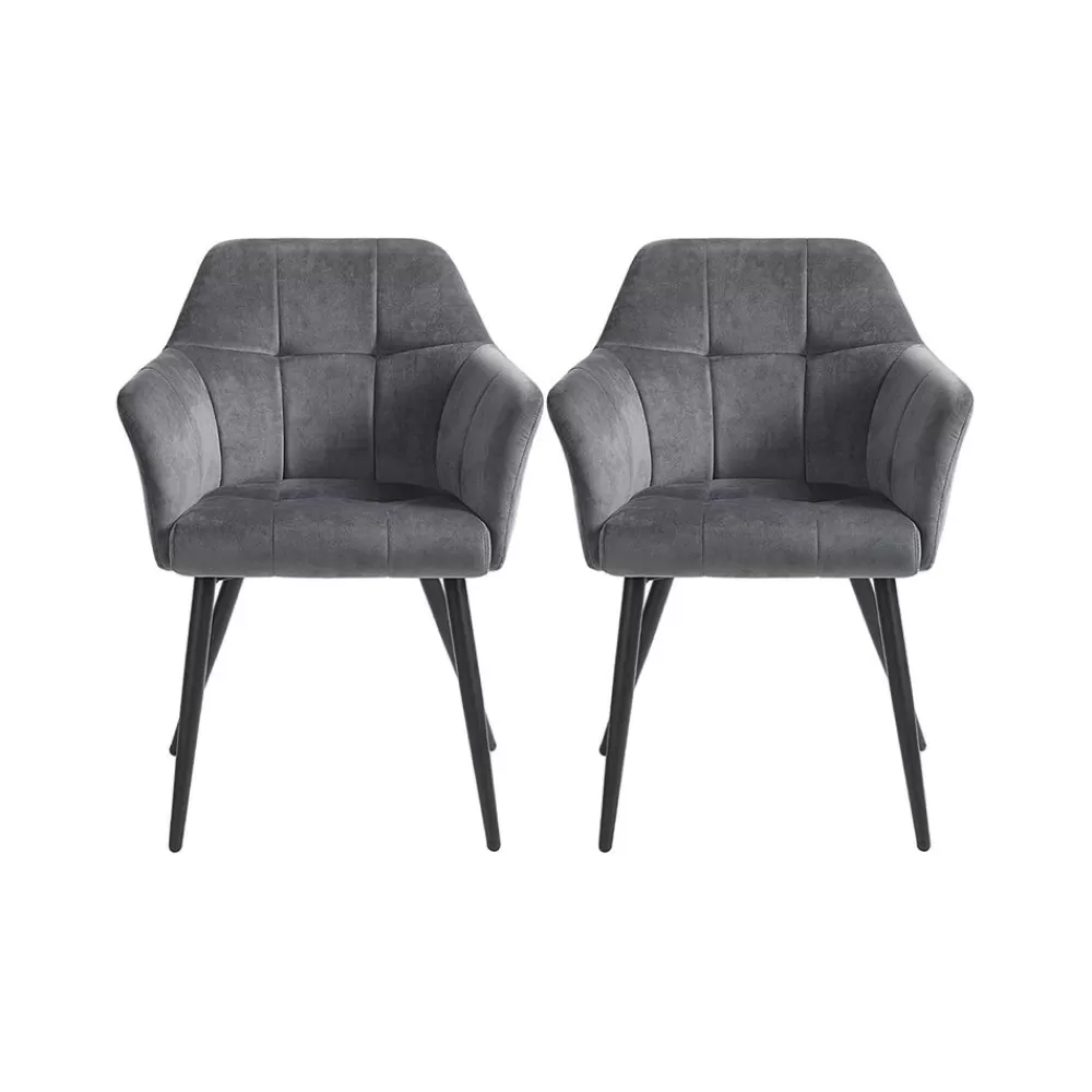 esszimmerstuhl_mit_bezug_aus_samt_grau_7.webp New SONGMICS Esszimmerstuhl mit Bezug aus Samt Grau