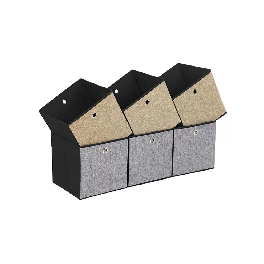 Fashion SONGMICS Faltbare Aufbewahrungsboxen 6er Set