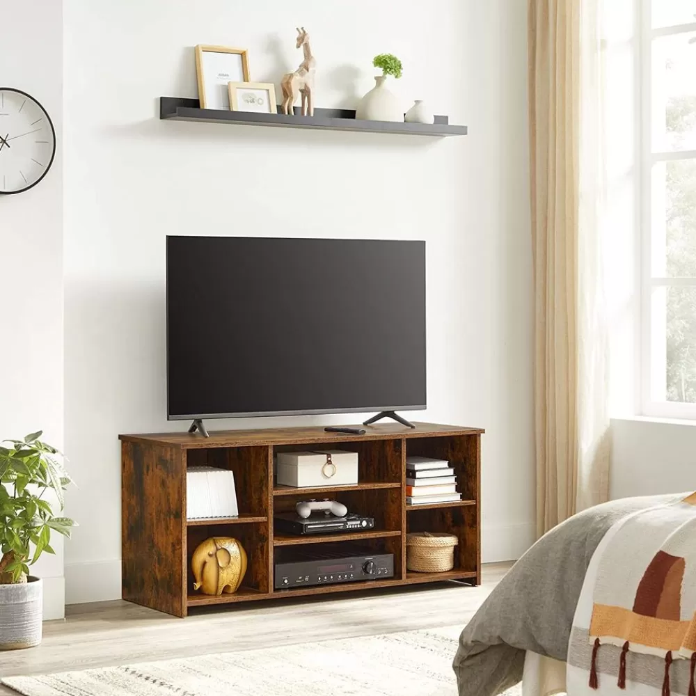 fernsehtisch_offen_vintagebraun_2.webp Outlet SONGMICS Fernsehtisch offen Vintagebraun