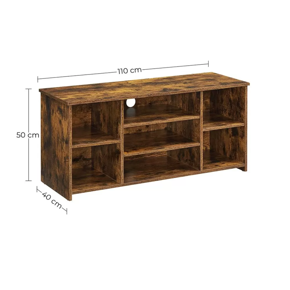 fernsehtisch_offen_vintagebraun_6.webp Outlet SONGMICS Fernsehtisch offen Vintagebraun