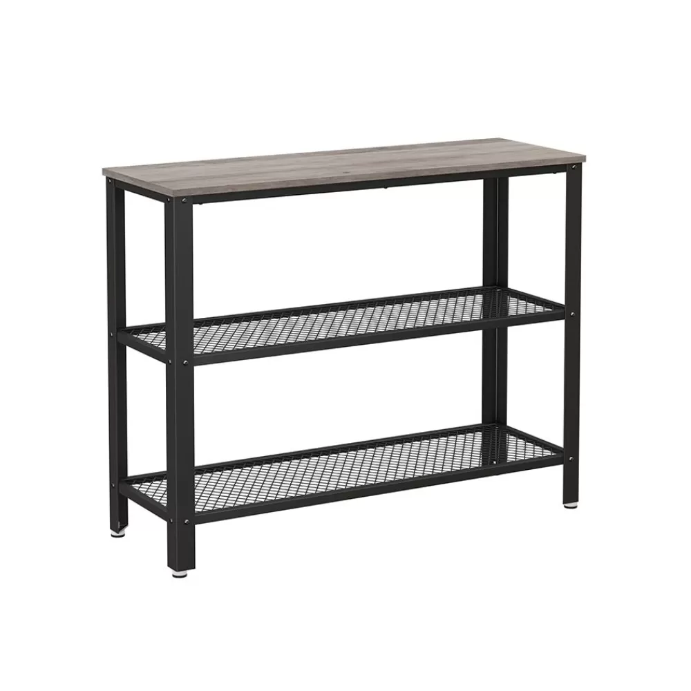 Clearance SONGMICS Flurtisch mit 2 Konsolentisch im Industrie-Design Greige + Schwarz