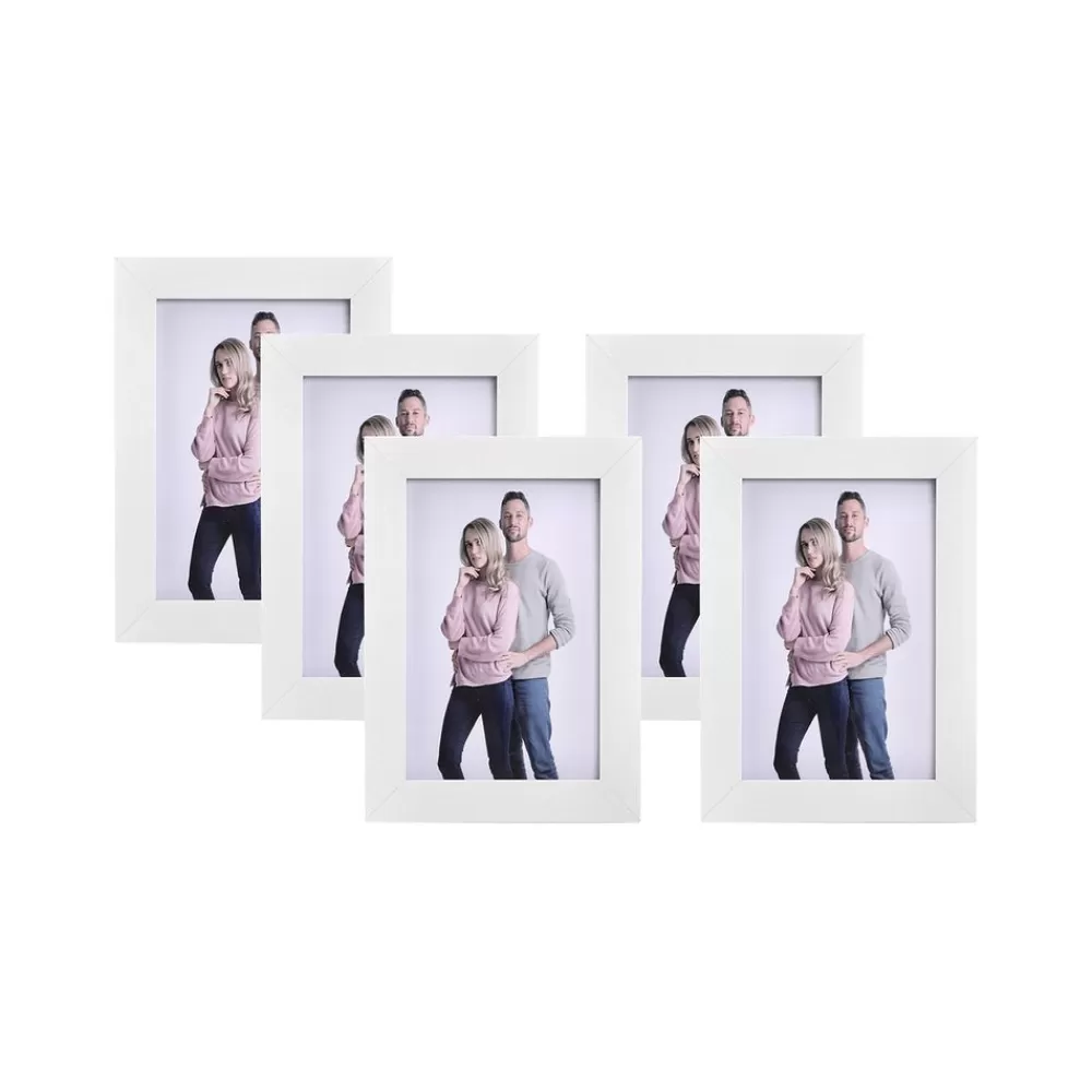 Store SONGMICS Fotorahmen 5 Stück 10 x 15 cm Weiß