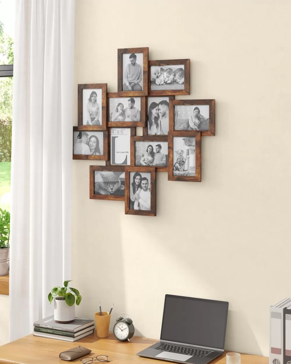 fotorahmen_fr__x__cm_bilder_wanddeko_16.webp Clearance SONGMICS 12 Fotorahmen für 10 x 15 cm Bilder Wanddeko
