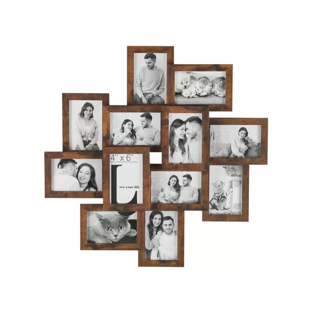 fotorahmen_fr__x__cm_bilder_wanddeko_8.webp Clearance SONGMICS 12 Fotorahmen für 10 x 15 cm Bilder Wanddeko