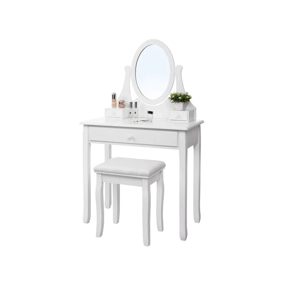 Best Sale SONGMICS Friesiertisch mit ovalem Spiegel