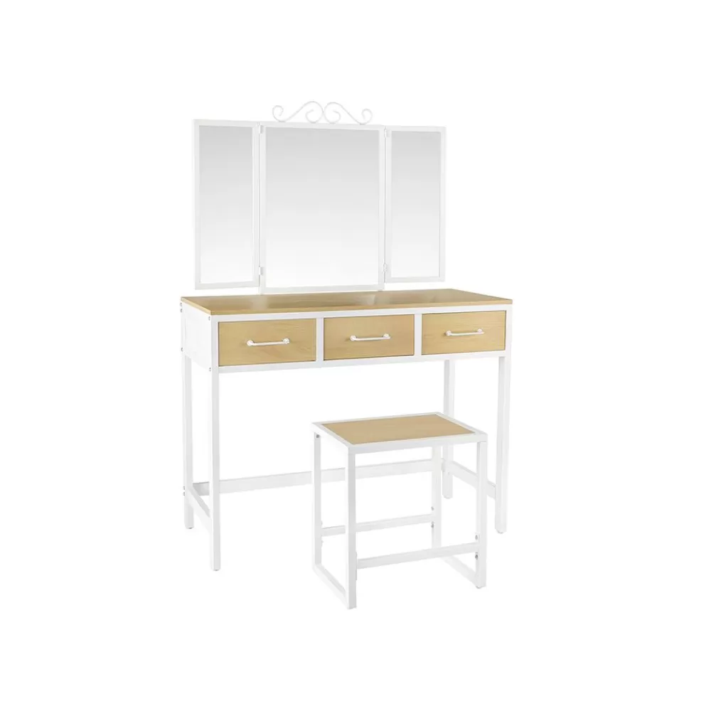 Shop SONGMICS Frisiertisch mit 3-teiligem Klappspiegel