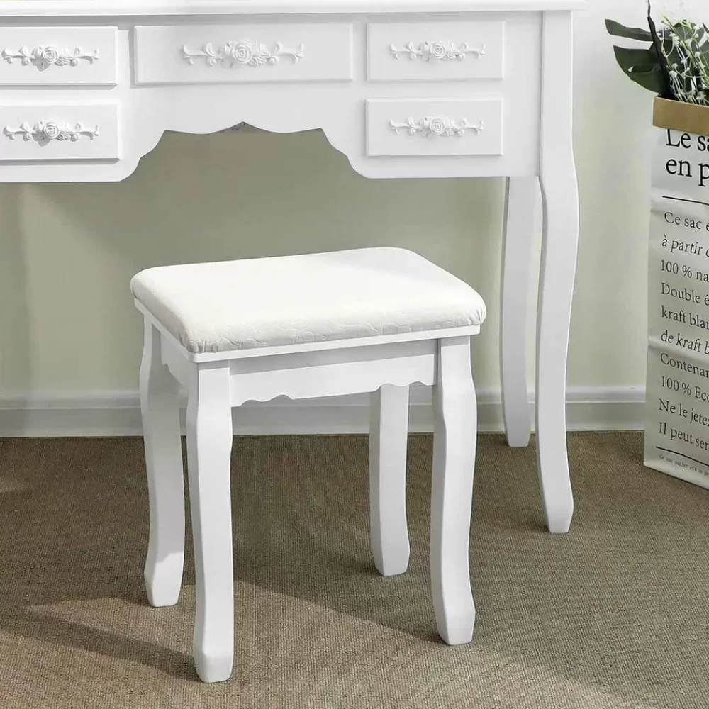 Shop SONGMICS Frisiertischhocker mit Rosenverzierung