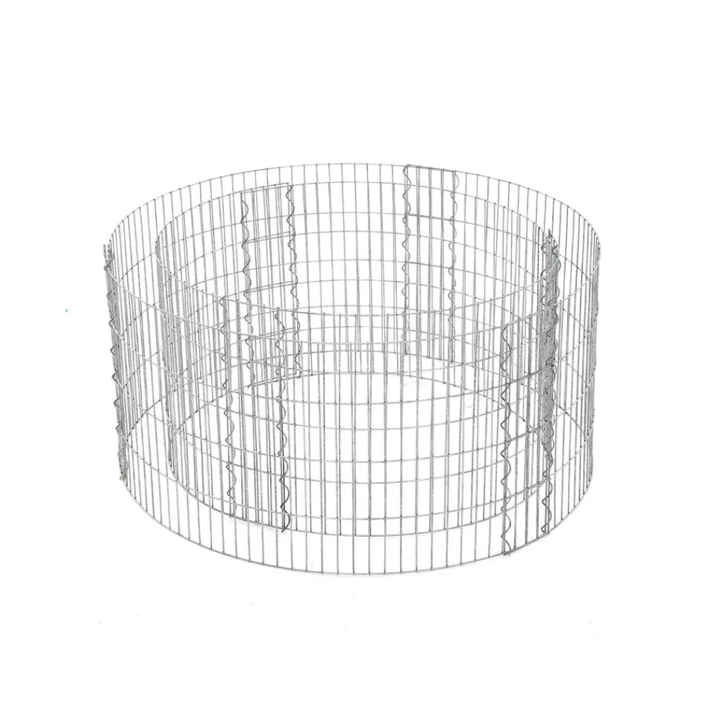 Flash Sale SONGMICS Gabione Ø 90 cm, Höhe 40 cm silber