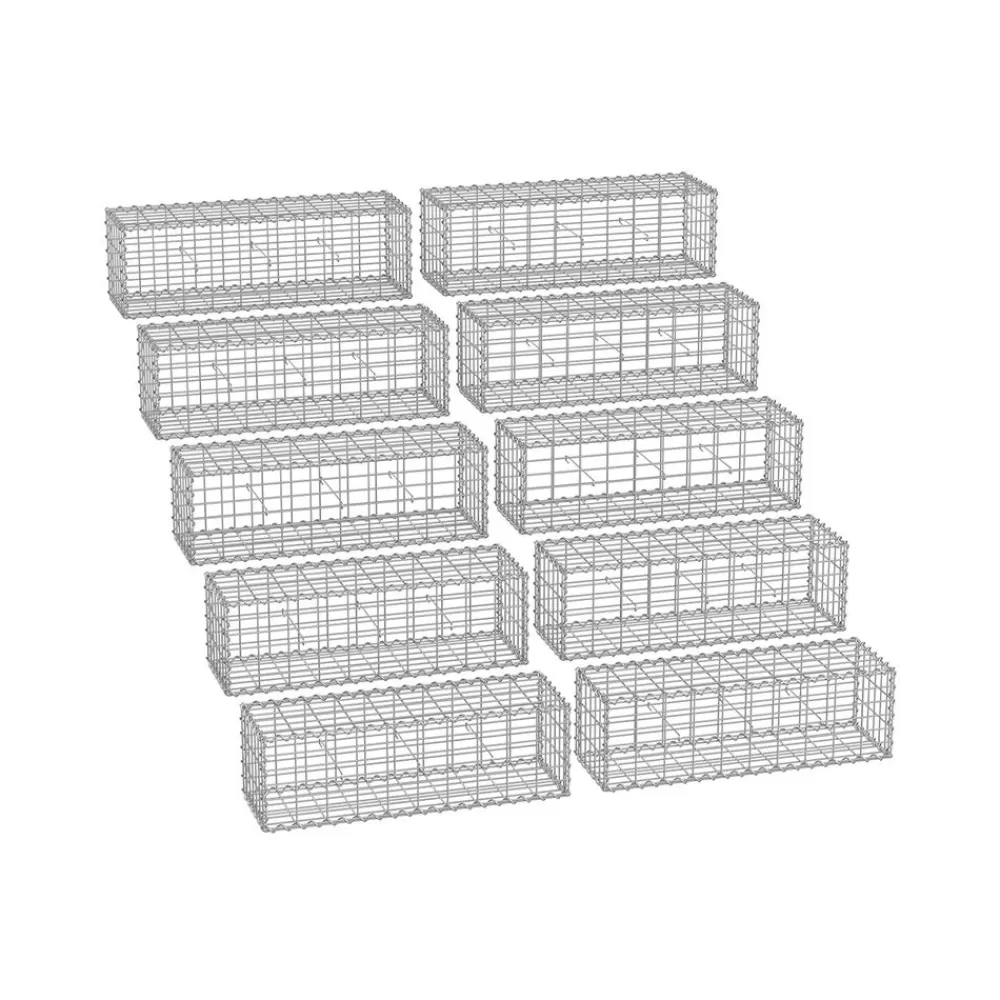 Store SONGMICS Gabionenkörbe mit 5 x 10 cm Maschenweite für Steine 10er Set