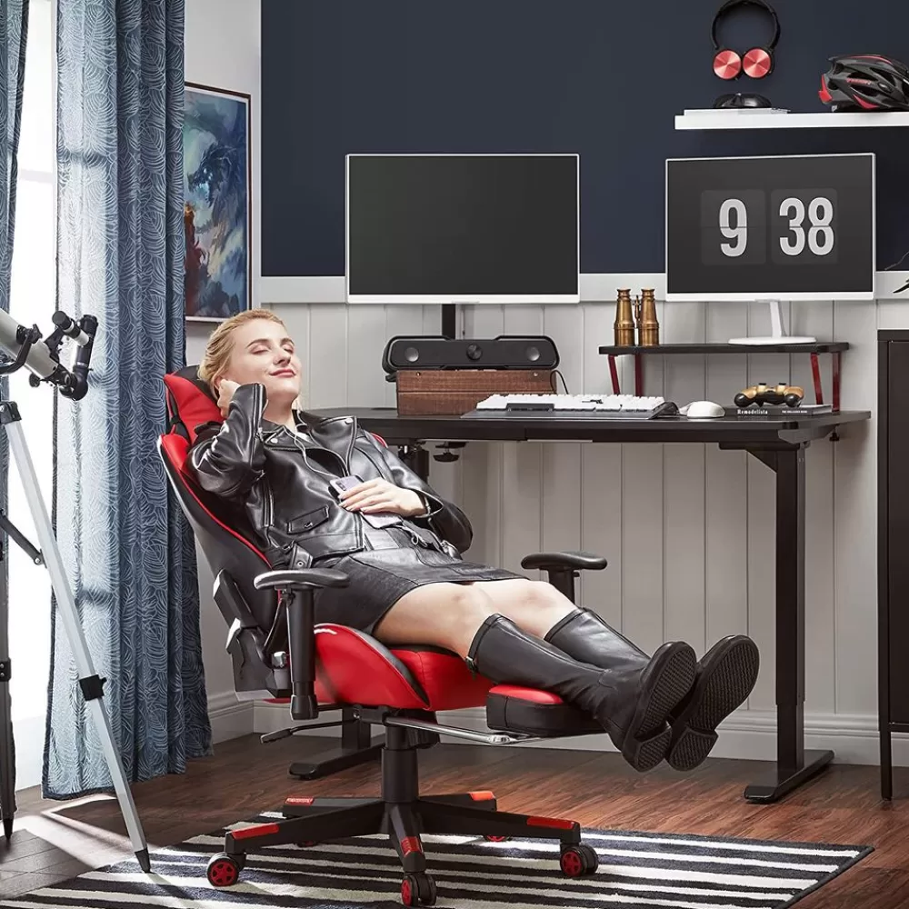 Cheap SONGMICS Gaming Stuhl schwarz-rot
