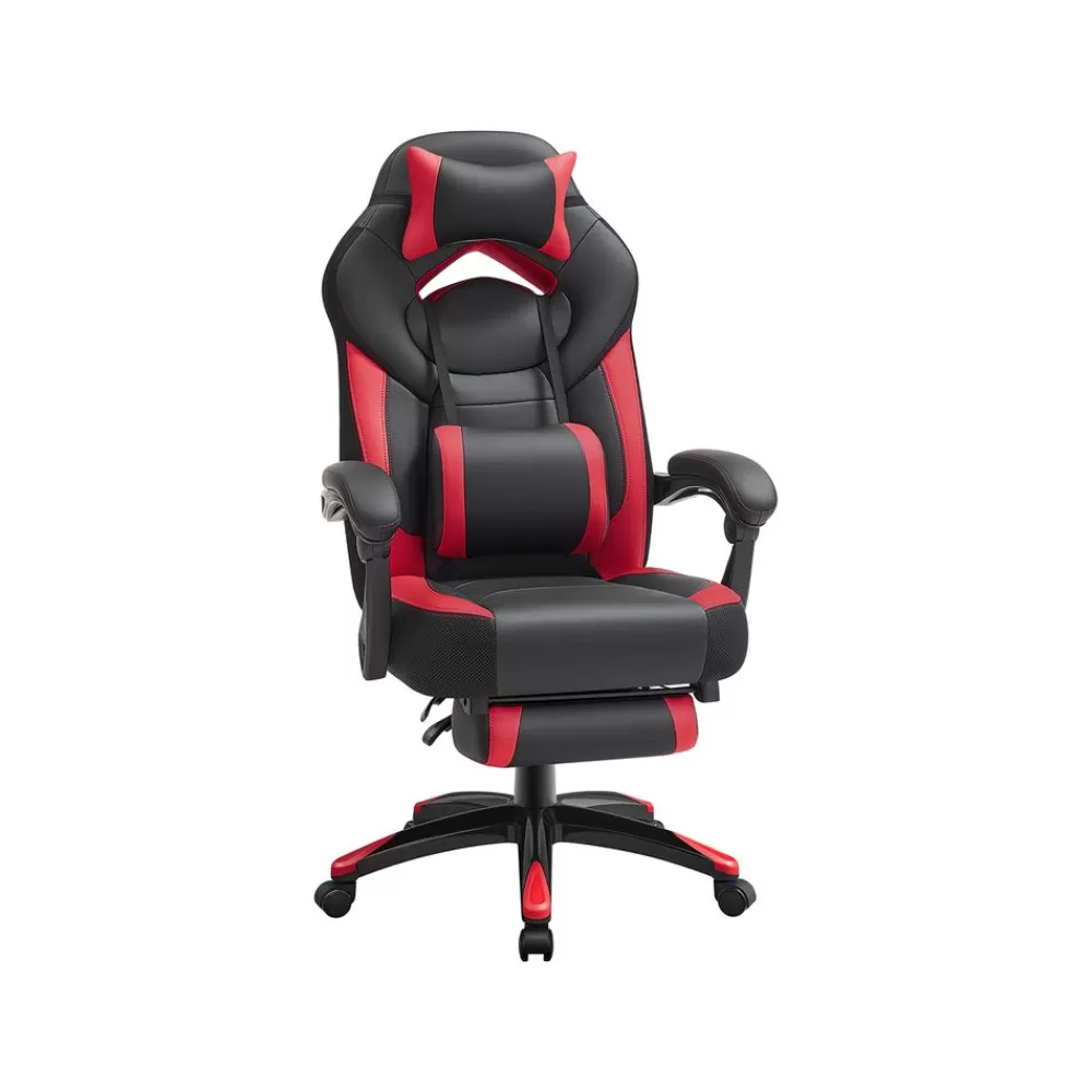 Cheap SONGMICS Gamingstuhl Kunstleder Schwarz-Rot